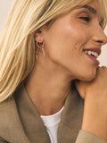 Gold Tone Circle Drop Earrings 91% Recycled brass, UK version