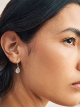 Next Silver Tone Sparkle Petal Drop Pierced Earrings- Buy online at McGrocer