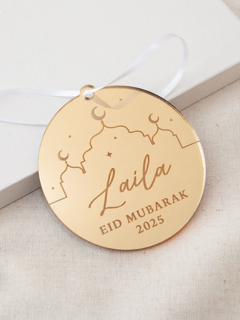No Ordinary Gift mosque outline Ramadan and Eid celebration hanging decoration 8x8cm, imported from the UK
