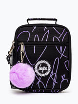 Next Hype Black Glitter Scribble Heart Lunch Box- Buy online at McGrocer