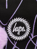 Hype black glitter scribble heart lunch box, imported from the UK