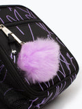 Hype black glitter scribble heart lunch box, imported from the UK