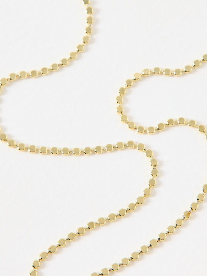 Oliver Bonas Gold Tone Demi Disc Gold Plated Chain Necklace