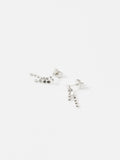 Oliver Bonas Silver Plated Demi Disc Double Drop Earrings
