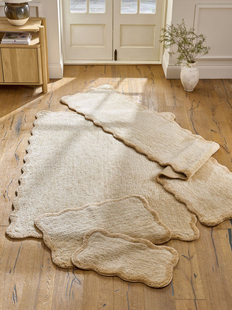 Soft scallop washable doormat, UK version