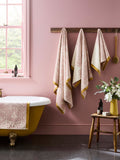 William Morris Strawberry Thief plaster pink towel 100% cotton, imported from the UK