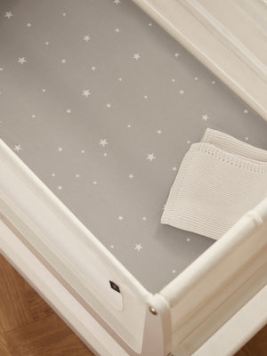 Snuz Grey Star Crib Sheets 2 Pack
