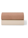 Snuz Lot de 2 draps de lit à pois blush pour lits de bébé (marque britannique)