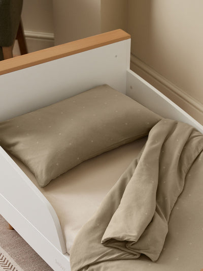 Next Snuz Sage Cross Duvet Cover and Pillowcase Set for Cot Beds- Buy online at McGrocer