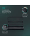 Swan Black Collapsible Dish Rack with Removable Drip Tray (British brand)