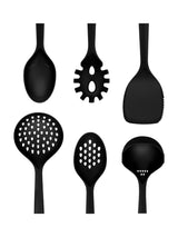 Next Swan 6 Piece Black Stealth Kitchen Utensil Set- Buy online at McGrocer