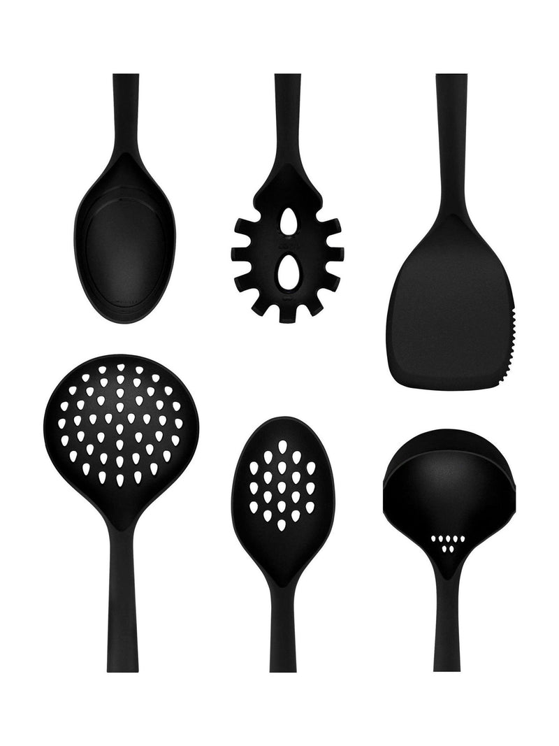 Swan 6 piece black stealth kitchen utensil set (British brand)