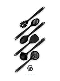 Swan 6 piece black stealth kitchen utensil set (British brand)