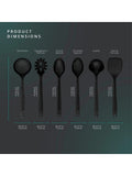 Swan 6 piece black stealth kitchen utensil set (British brand)