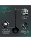 Swan 6 piece black stealth kitchen utensil set (British brand)