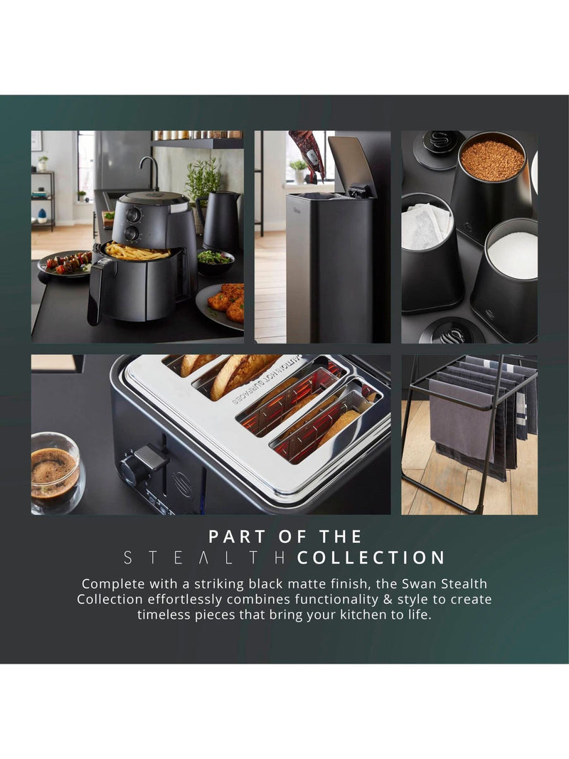 Swan 6 piece black stealth kitchen utensil set (British brand)