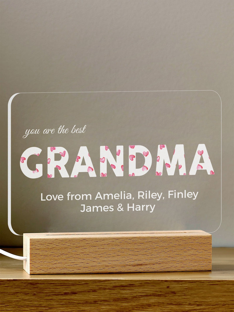 Loveabode personalised heart night light, UK version