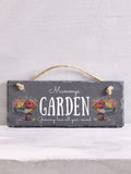 Loveabode personalised garden slate sign 25x10cm, imported from the UK