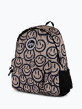 Hype Brown Drip Smiley Backpack beige with smiley faces - British product