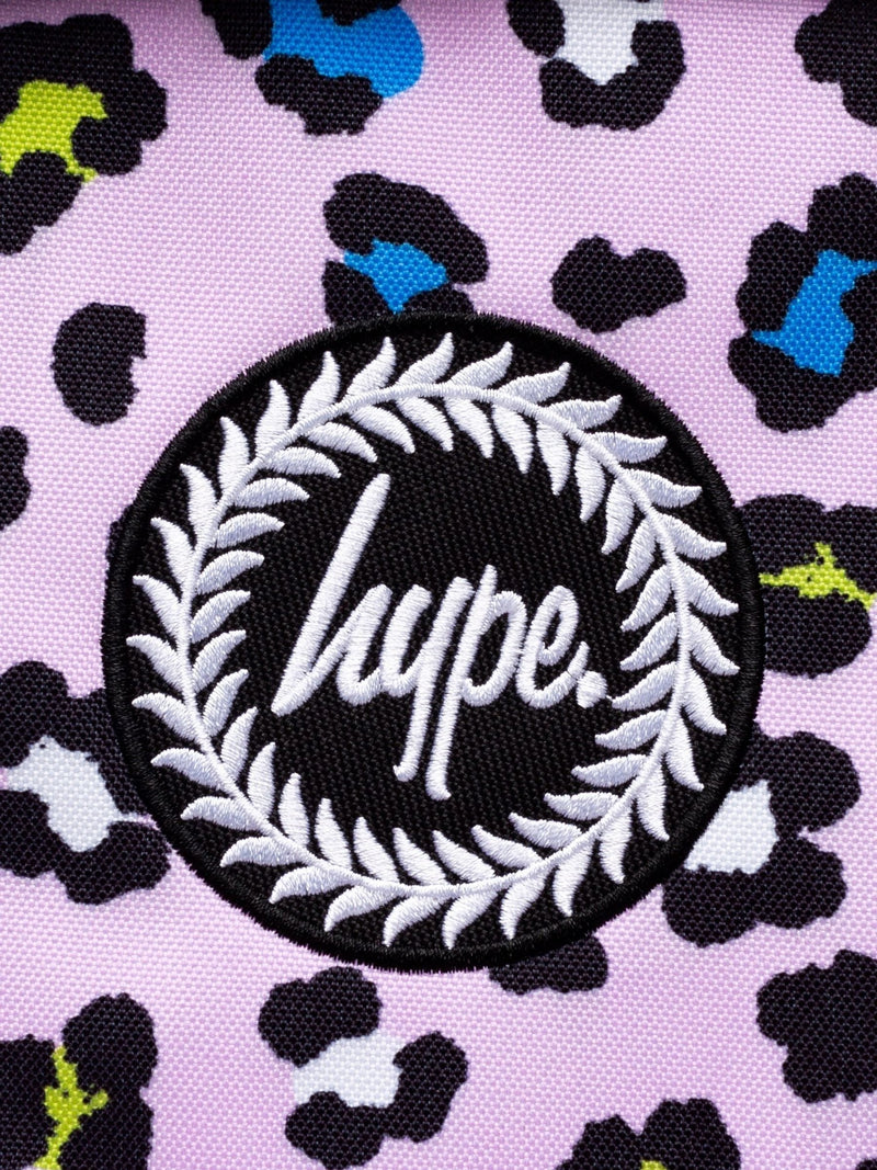 Hype purple leopard print backpack - British product