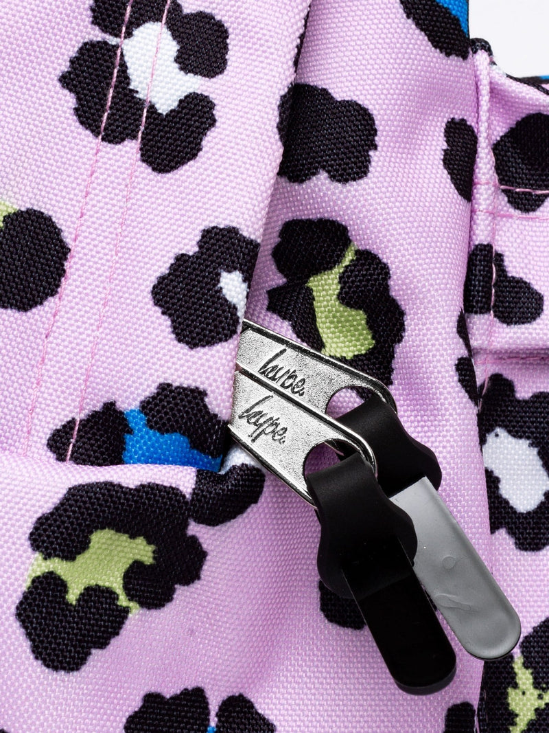 Hype purple leopard print backpack - British product