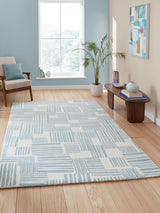 Next Catherine Lansfield Blue Blocks Modern Abstract Rug 80x150 cm- Buy online at McGrocer