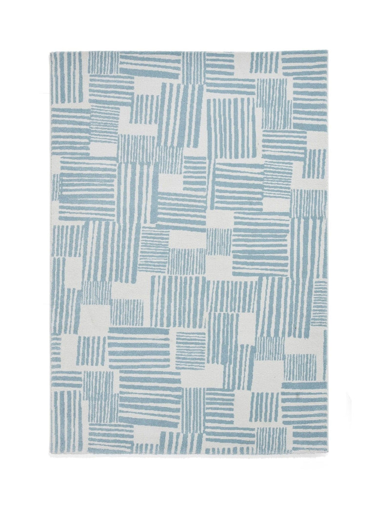 Catherine Lansfield Blue Blocks abstract rug - British product