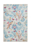 Catherine Lansfield Blue Amaya tropical birds rug, UK version