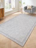Catherine Lansfield Silver Deco Peacock washable rug (British brand)