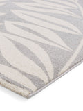 Catherine Lansfield grey sorral leaves botanical rug (British brand)