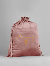 Next Loveabode Pink Personalised Velvet Gift Bag 44x36cm- Buy online at McGrocer