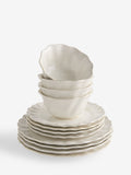 12 piece White Sadie stoneware dinner set (British brand)