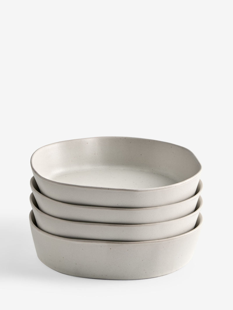 Natural Lana set of 4 pasta bowls, imported from the UK