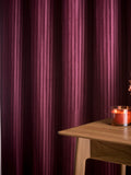 Paoletti Merlot Corinthian velvet curtain pair - British product