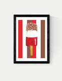 East End Prints Fab Stripes framed art - British product