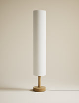 M&S Fabric Cylinder Shade Wood Base Floor Lamp- Buy online at McGrocer