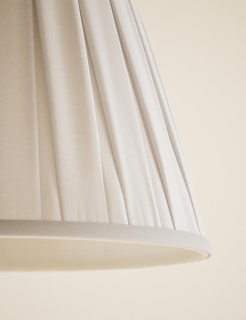 Fabric wide pleated lampshade, UK version