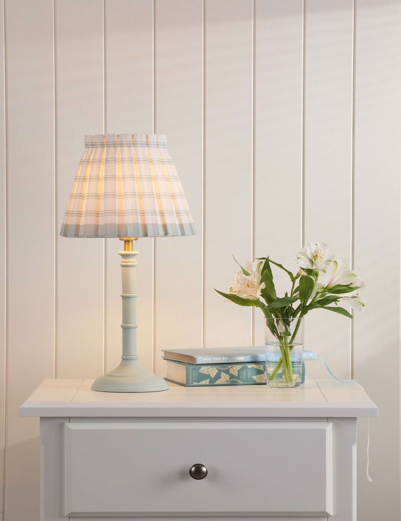 Laura Ashley Farnworth table lamp green base pleated shade (British brand)