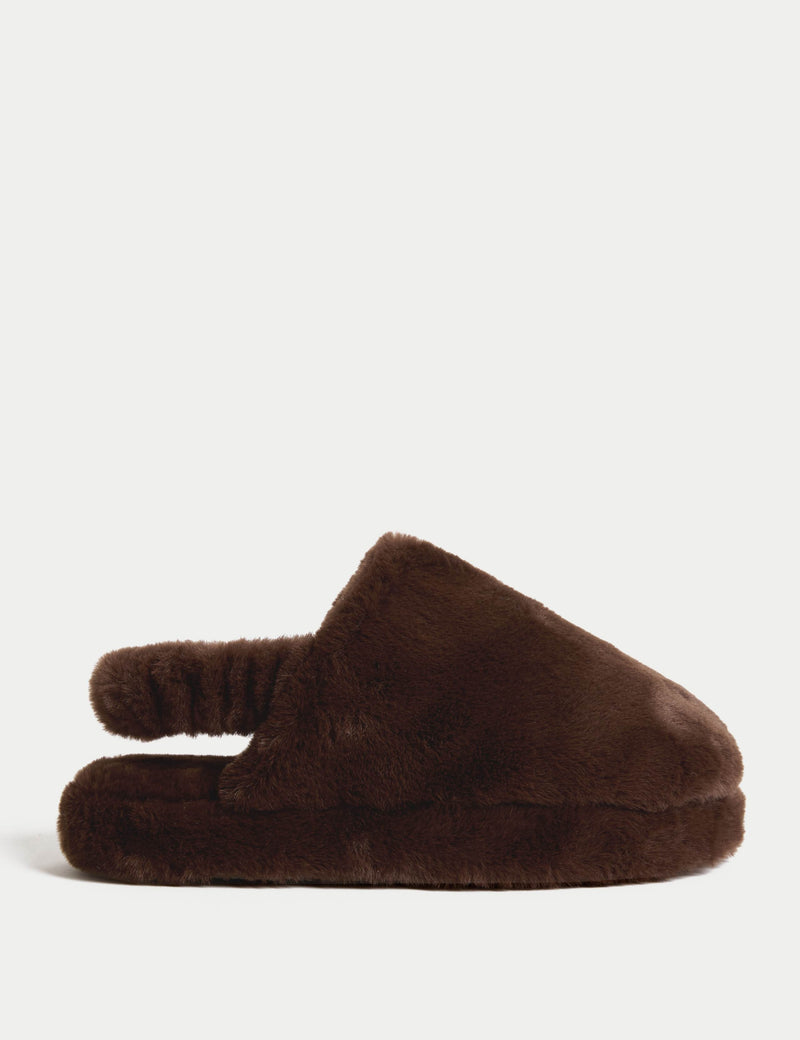 Faux Fur Mule Slippers