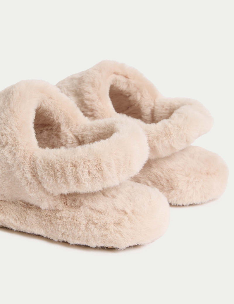 M&S Collection faux fur mule slippers - British product
