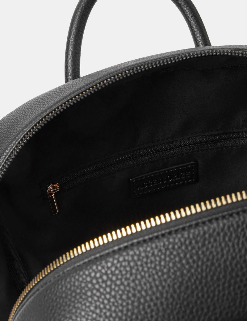 Accessorize faux leather backpack with polyurethane finish, imported from the UK