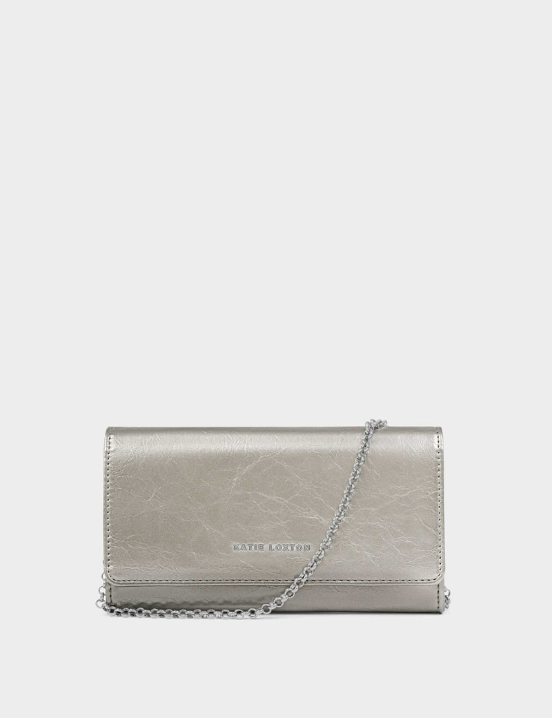 Katie Loxton faux leather crossbody purse with chain strap (British brand)