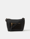 Accessorize faux leather cross body bag with gold hardware - British product