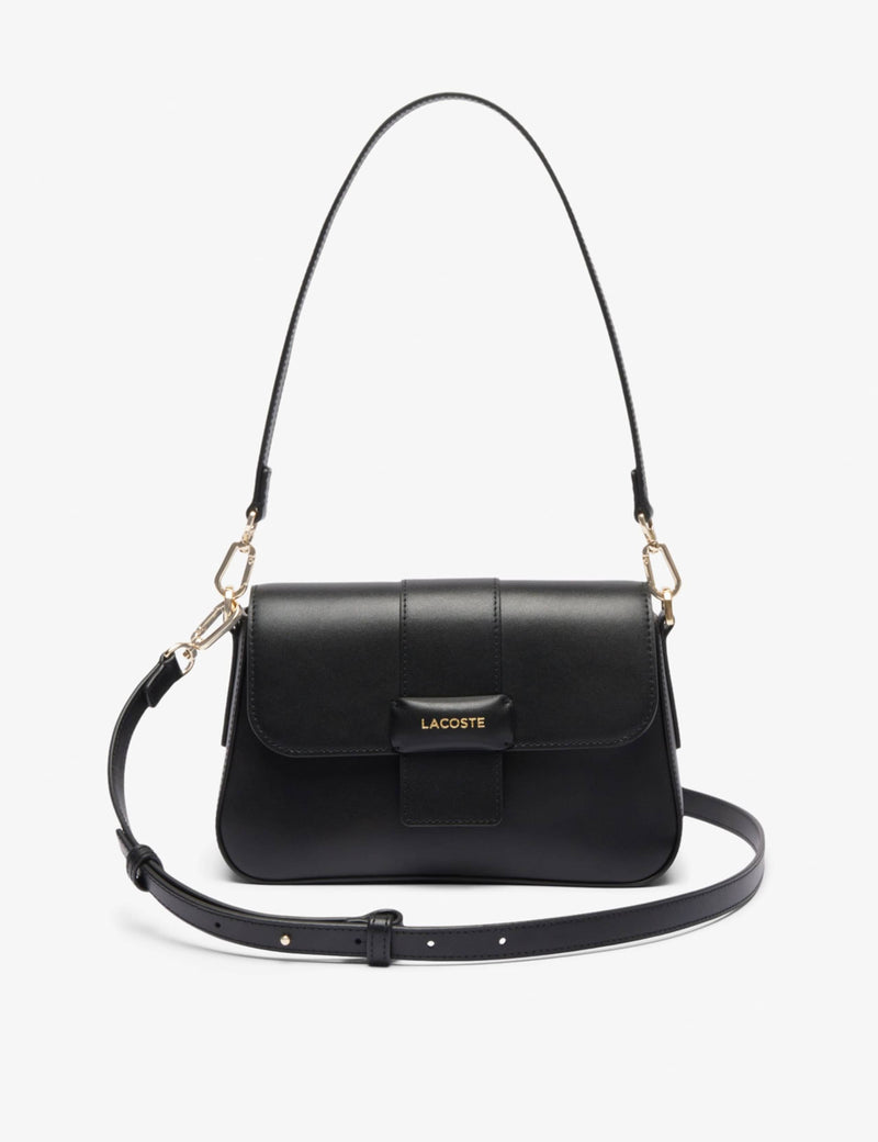 Lacoste faux leather flap shoulder bag, imported from the UK
