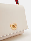 Accessorize faux leather heart clasp cross body bag, UK version