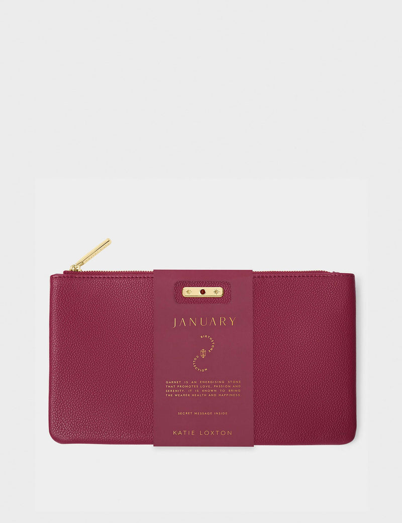 Katie Loxton faux leather January birthstone pouch - British product