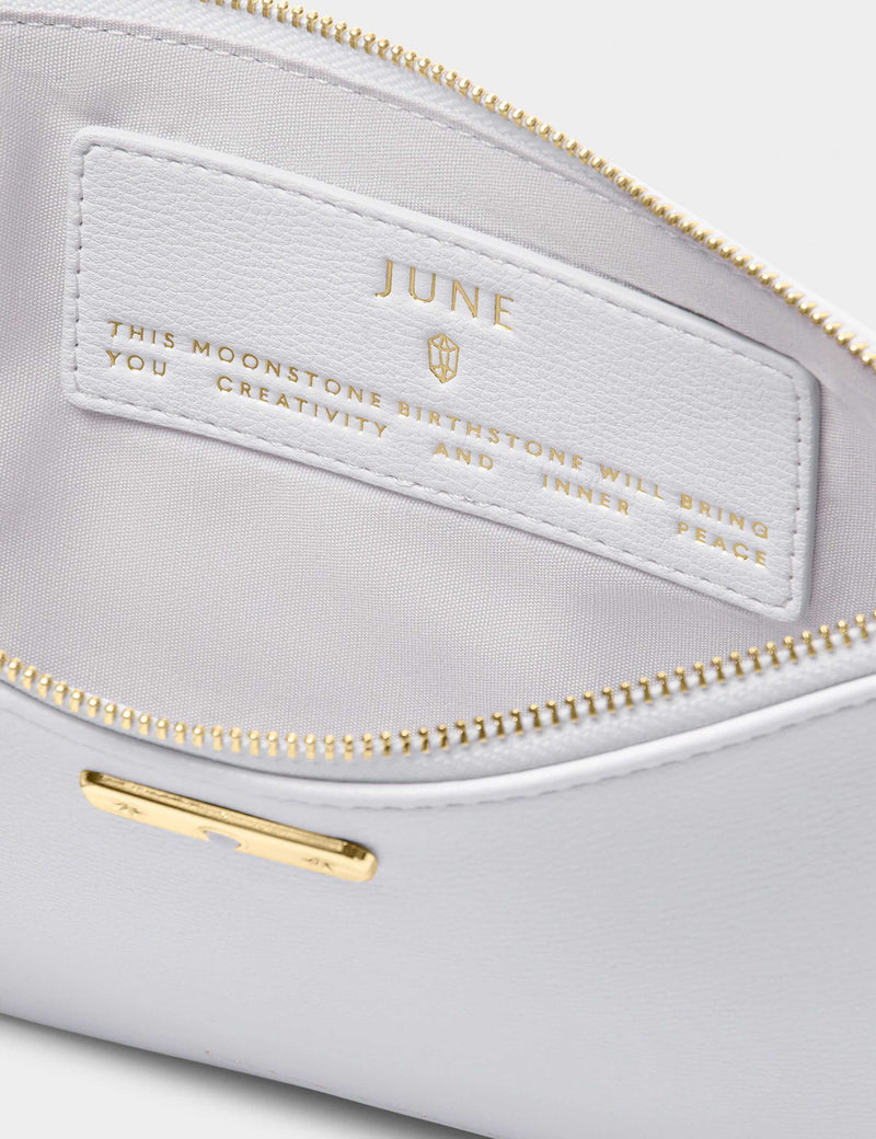 Katie Loxton faux leather June birthstone pouch, imported from the UK