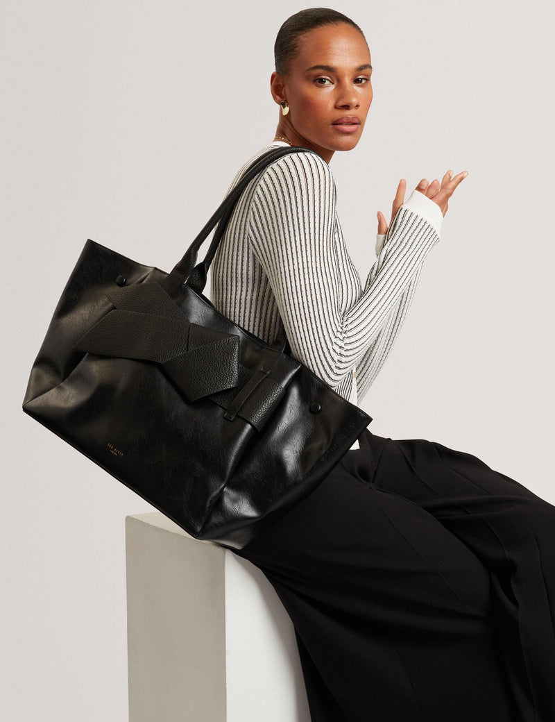 Ted Baker faux leather knot bow tote bag (British brand)