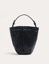 M&S M&S Faux Leather Laser Cut Tulip Bucket Bag- Buy online at McGrocer