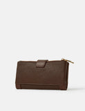 Accessorize faux leather purse with buckle closure - British product